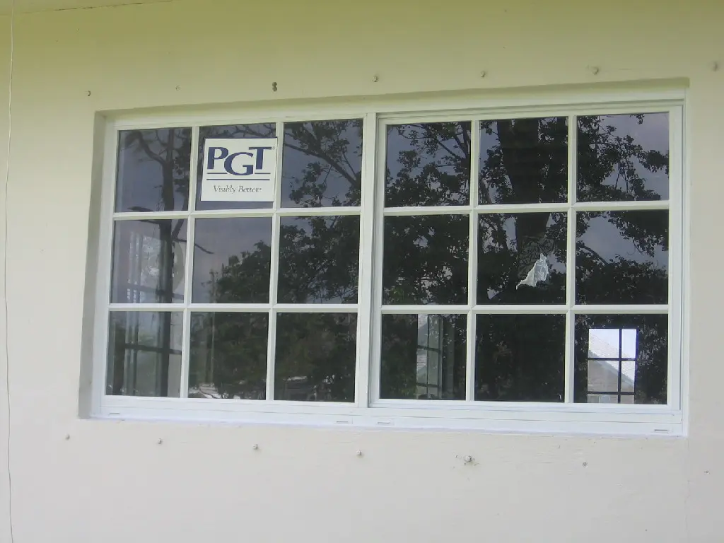 A window with the pgt logo on it.